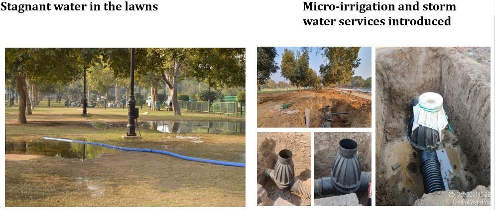 Before And After Images Of Central Vista (Kartavya Path) in Delhi