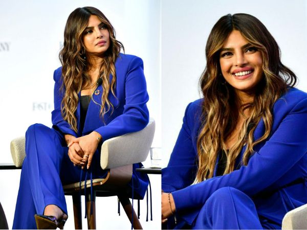 Priyanka Chopra Jonas Exudes Boss Lady Vibes in Blue Pantsuit Worth Rs 71K  Approx - Yay or Nay