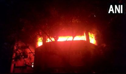 Major Fire Erupts in Indore Development Authority Building; Visuals From Spot