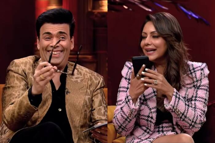 Koffee With Karan Season 7 Gauri Khan Calls Shah Rukh Khan Karan Johar Teases Maheep Kapoor 