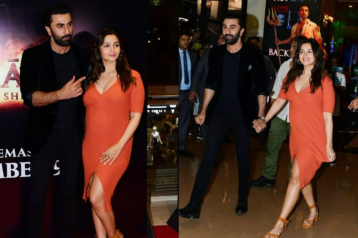 Brahmastra Screening: Pregnant Alia Bhatt Flaunts Baby Bump In Orange ...