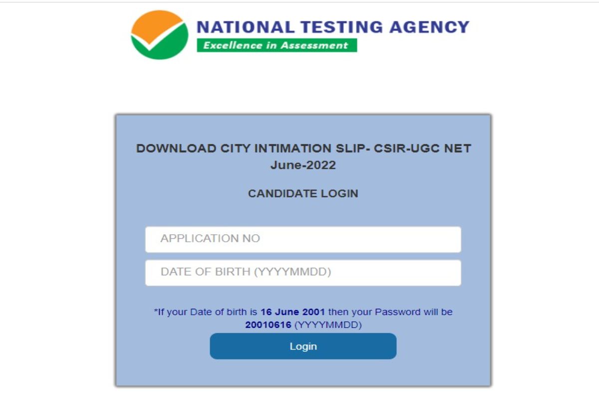 CSIR UGC NET 2022 Exam City Intimation Slip Released at csirnet.nta.nic.in; Direct Link Here