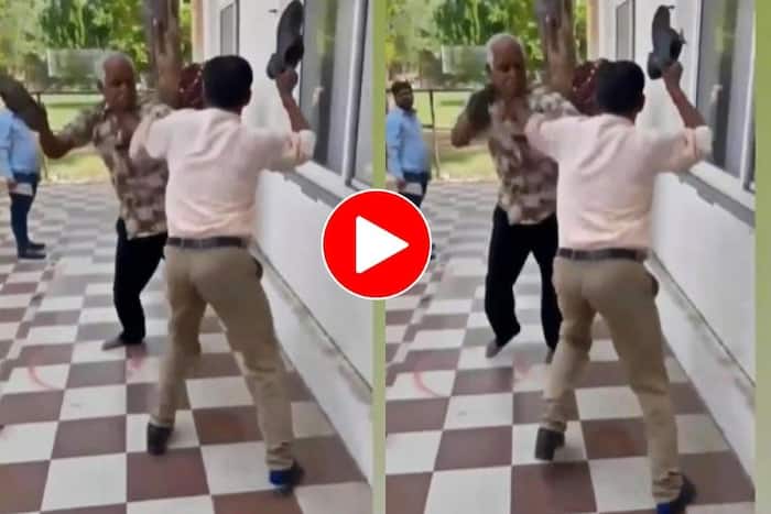 Viral Video: Men Beat Each Other With Slippers While Fighting Aggressively, Watch What Happens Next