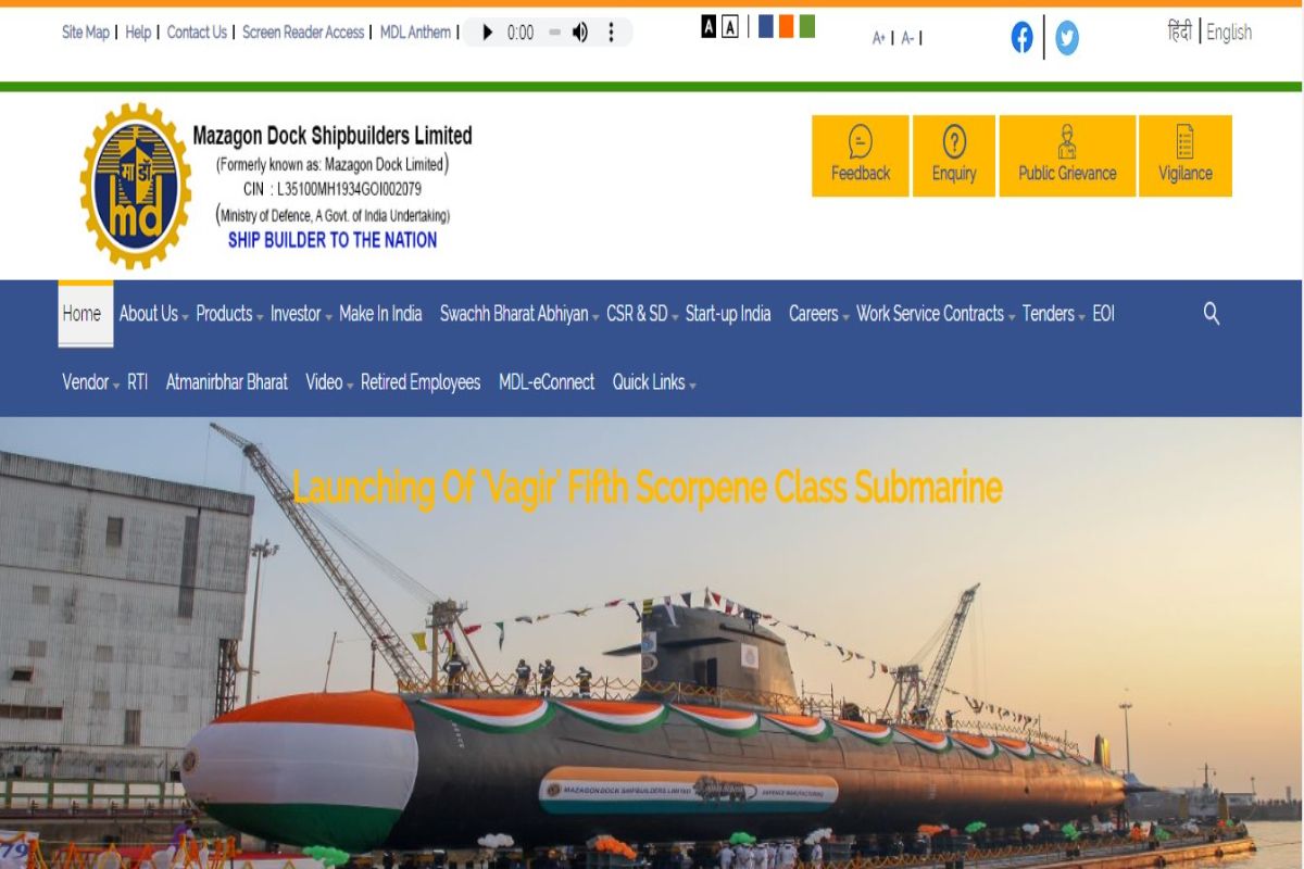 Mazagon Dock Recruitment 2022: Apply For 1041 Non-Executives Posts at mazagondock.in Before Sept 30