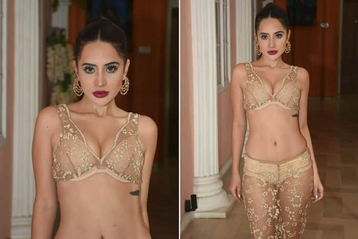  Urfi Javed Gets Trolled For Wearing Golden Net Cloth Skirt, Netizens 