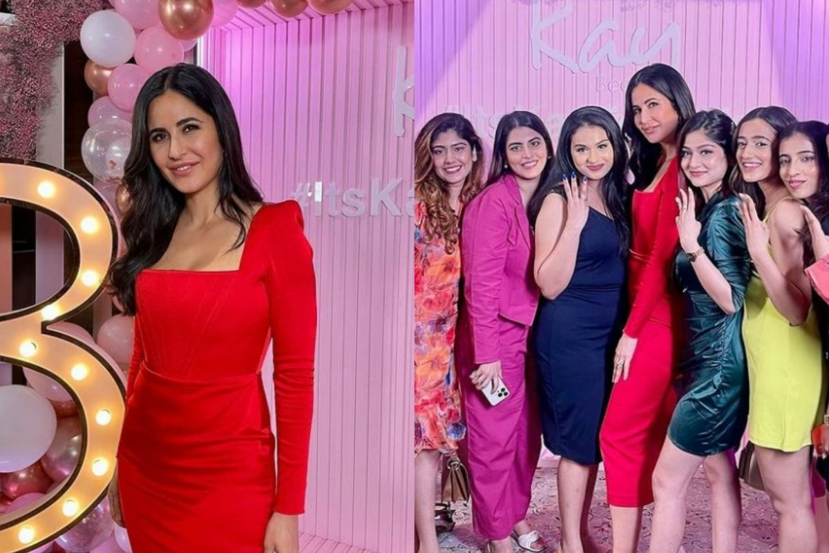 Katrina Kaif Celebrates BIG Success in Classy Red Bodycon Dress Worth Rs 1 Lakh- See PICS Inside
