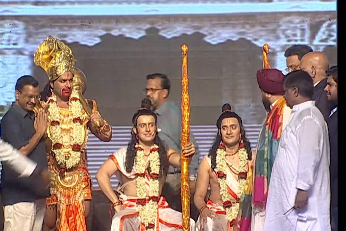 Delhi's Chief Minister Arvind Kejriwal at Red Fort for Ravan Dahan on Vijayadashami