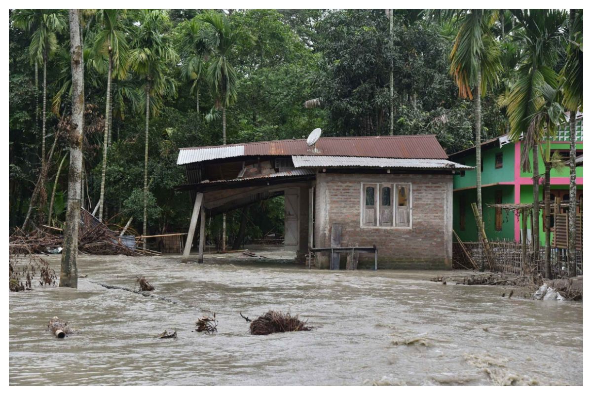 Assam Flood, Rain, Guwahati, flood situation, Assam, Assam State Disaster Management Authority, ASDMA, Arunachal Pradesh, Dhemaji, Dibrugarh, Lakhimpur, Golaghat, Nagaon, Lakhimpur, Dhemaji, Brahmaputra river, Nematighat, Jorhat district