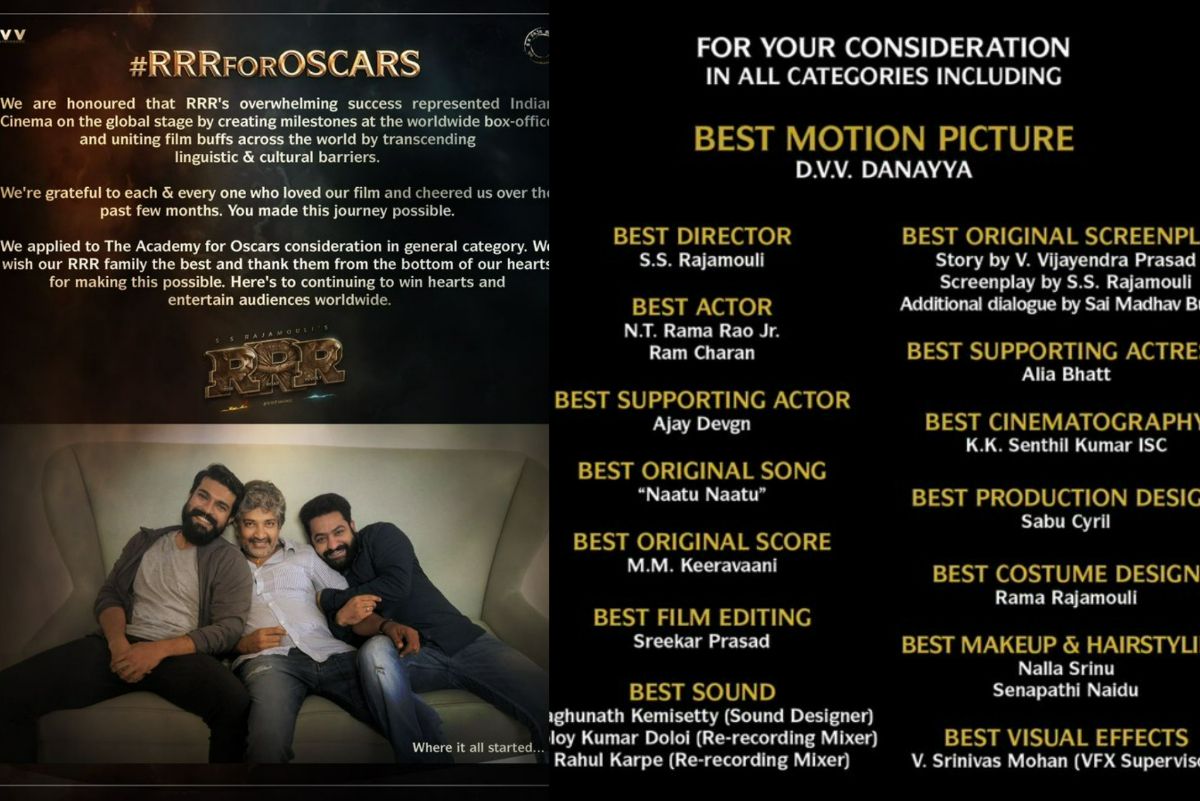 RRR For Oscars SS Rajamouli's Film Joins Oscars Nominations Race, Fans Say 'Ab Hui Na Baat'