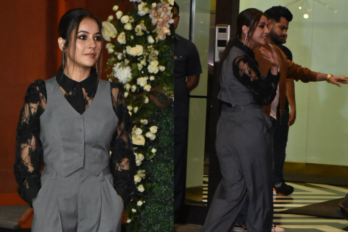 Shehnaaz Gill at Aayush Sharma's party (Photo Courtesy: Viral Bhayani)