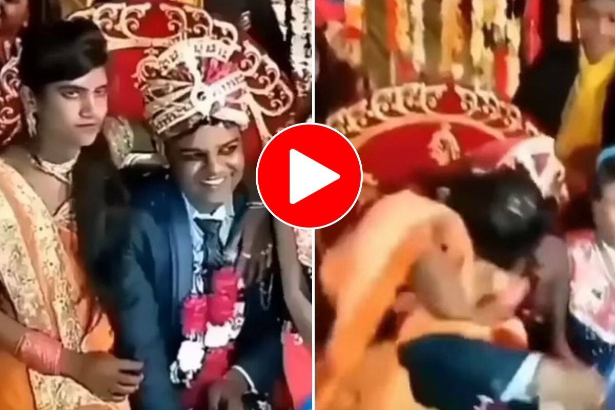 Viral Video: Sali Sits Beside Jija For a Photo, Then Suddenly Kisses Him In  Front Of Bride. Watch