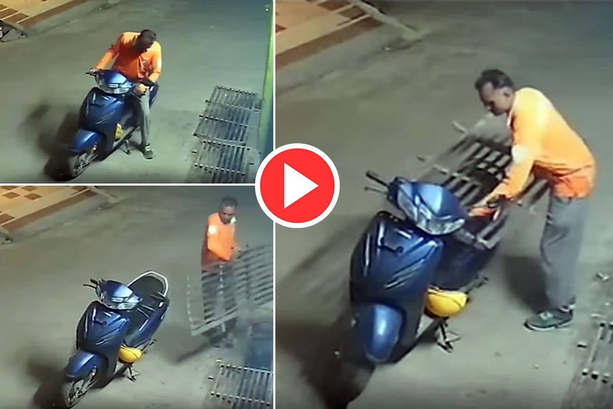Viral Video: Chor Steals Drain Cover From Road, Netizens Say Kuch Safe Nahi  India Main. Watch