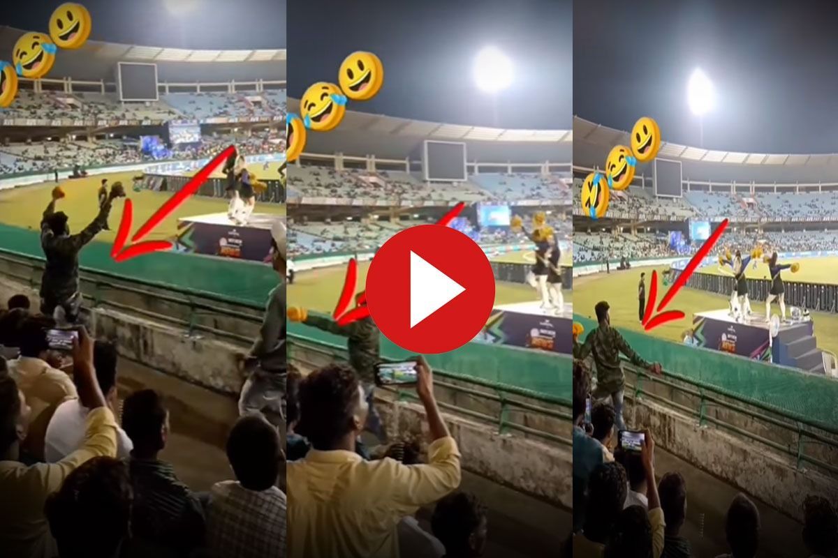 Viral Video: Man Hilariously Mimics Cheerleaders During Cricket Match By Dancing With Pom Poms