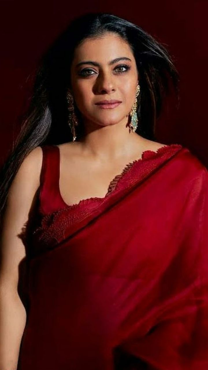 Kajol In Gorgeous Red Sarees