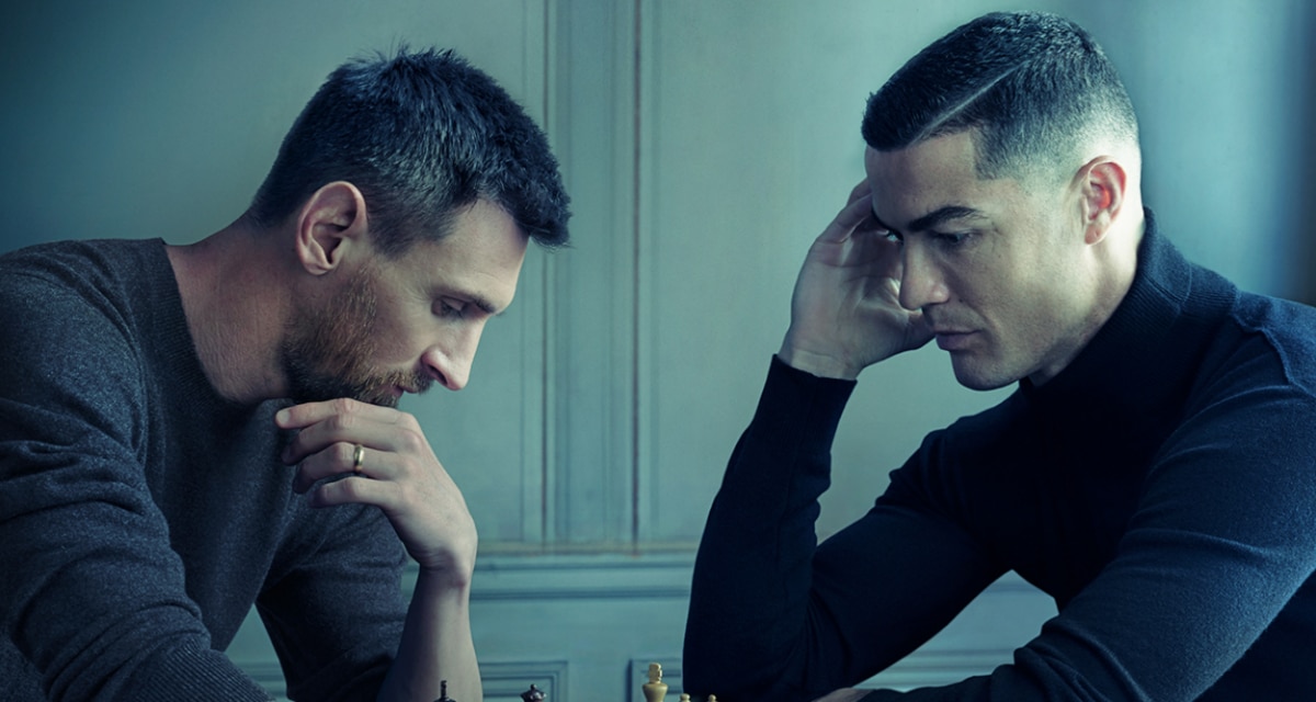 Leo Messi and Ronaldo Louis Vuitton photoshoot behind the scenes Playing  Chess and Reactions 🐐 