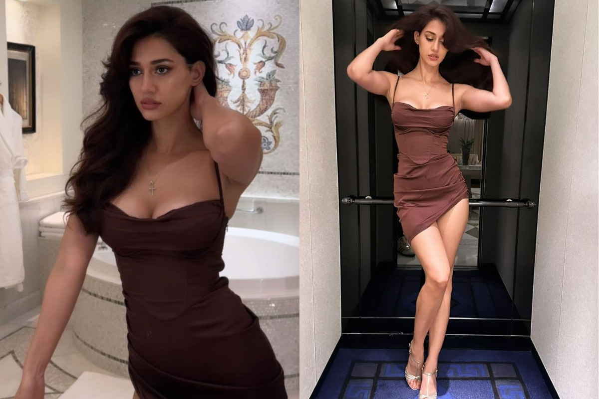 Disha Patani is Still The Summer Girl of Our Dreams in Sexy Coffee Brown  Mini Dress With Plunging Neckline- See Viral PICS