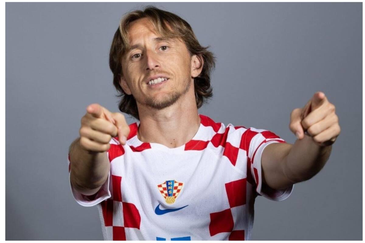 Detail View of the shirt of Luka Modric of Croatia during the 2018