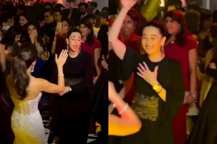 Karisma Kapoor Recreates ‘Le Gayi Le Gayi’ Dance at Friend’s Wedding in Black Dress, Watch Viral Video