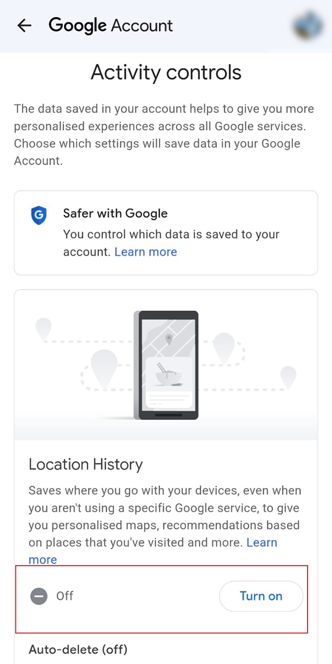 Location History Setting