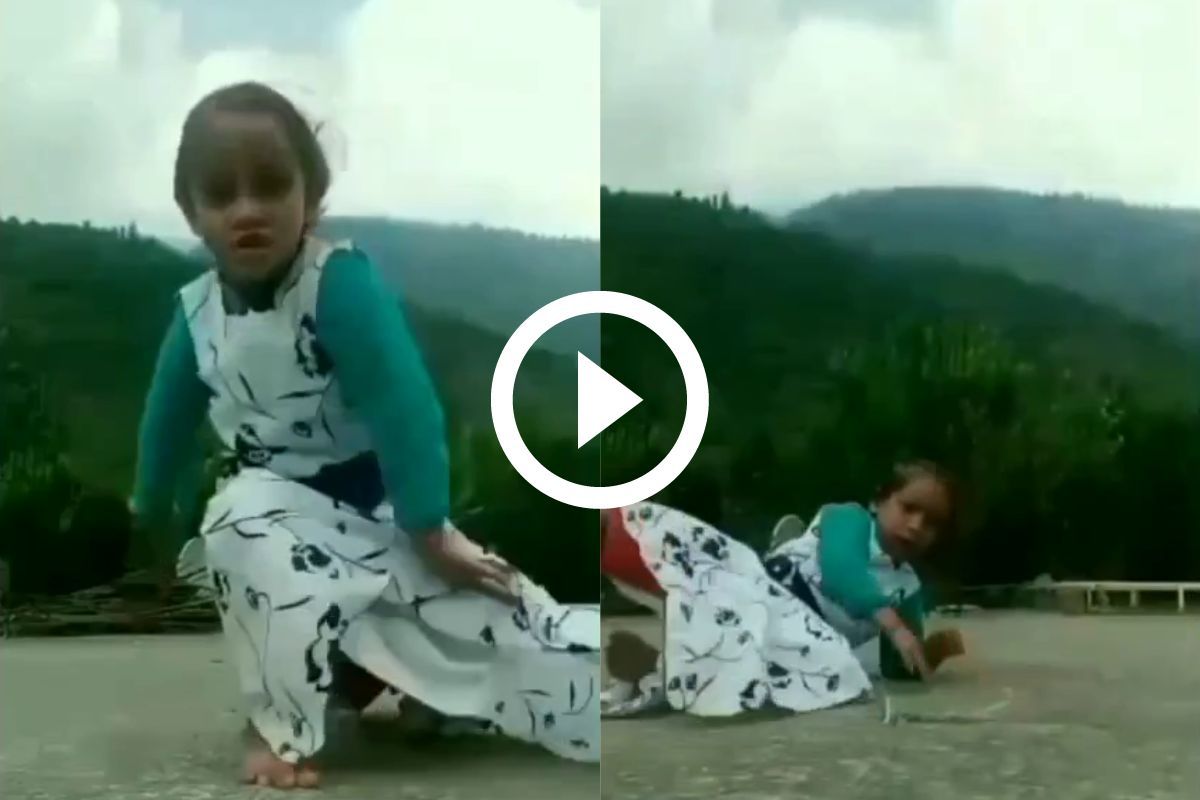 Viral Video: Little Girl Falls While Dancing To Nora Fatehi O Saki Saki,  Netizens Cant Stop Laughing