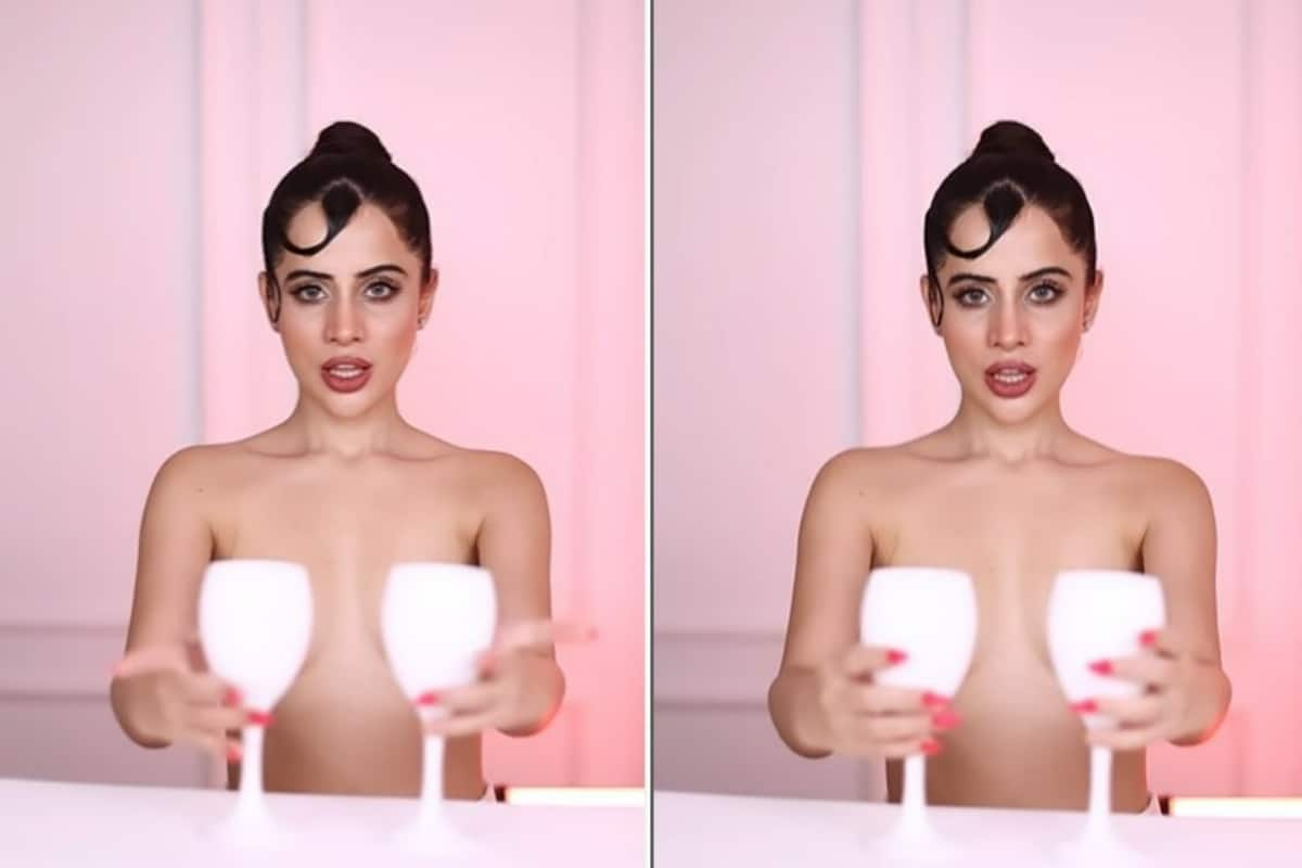 Urfi Javed Goes Full Nude And Strategically Places Wine Glasses in Viral  Video, Watch