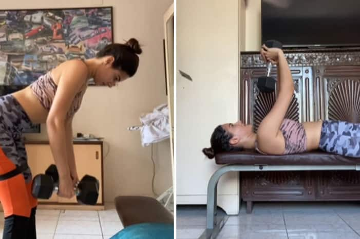 Amyra Dastur Sets Midweek Motivation in Hot Sports Wear - Watch Her Workout Video