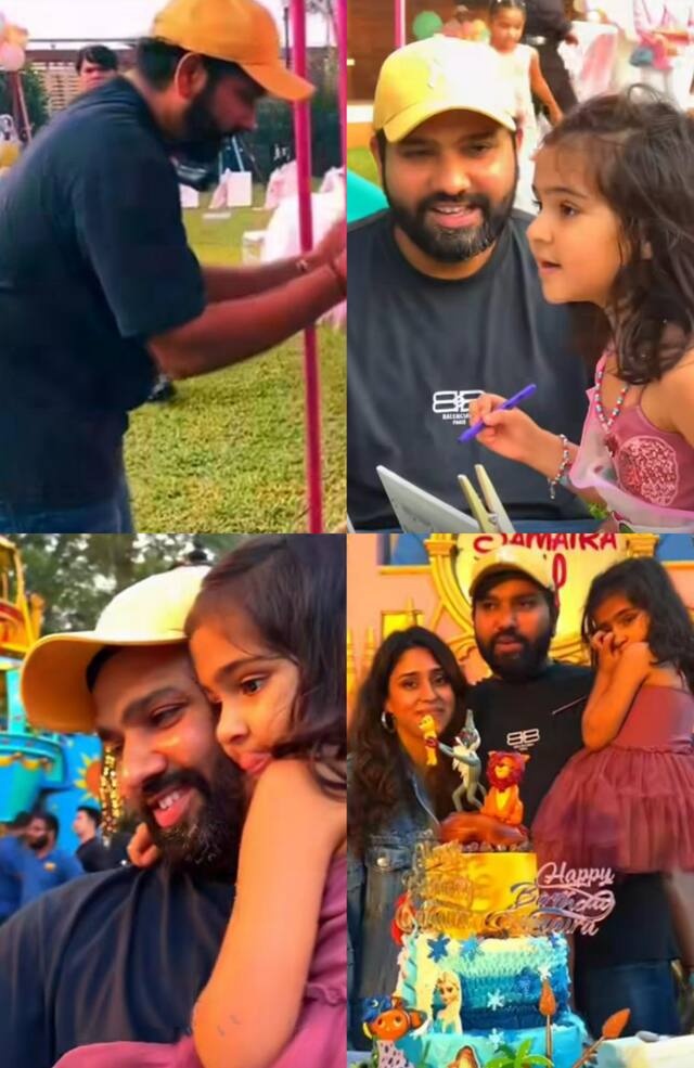 How 'Daddy' Rohit Celebrated Daughter's Birthday Ahead of Bangladesh Tour |  VIRAL PICS