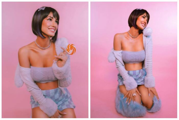 Disha Patani Raises Mercury in Hot Lavender Knitted Bralette, Matching Mini Skirt in Sexy Winter Photoshoot - See Viral Pics