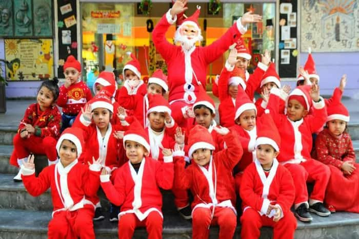 Hindu children Santa Claus on christmas 2022