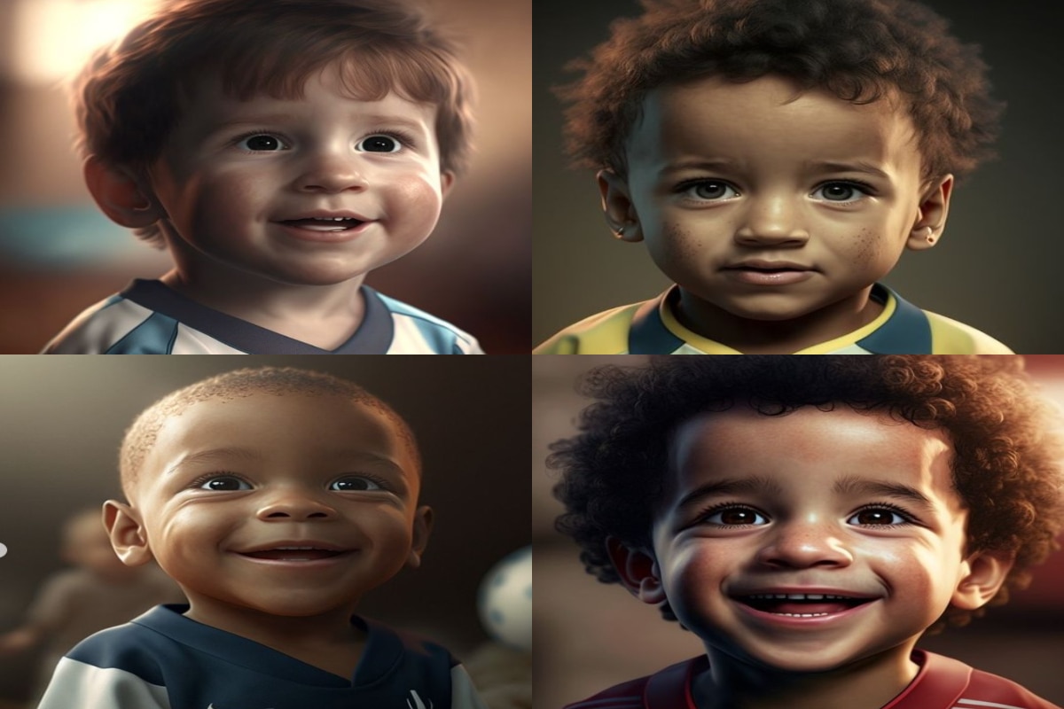 Messi, MƄappé, Neyмar: Artist Uses AI To Recreate FootƄall Players As Toddlers. Whose Your Faʋourite?