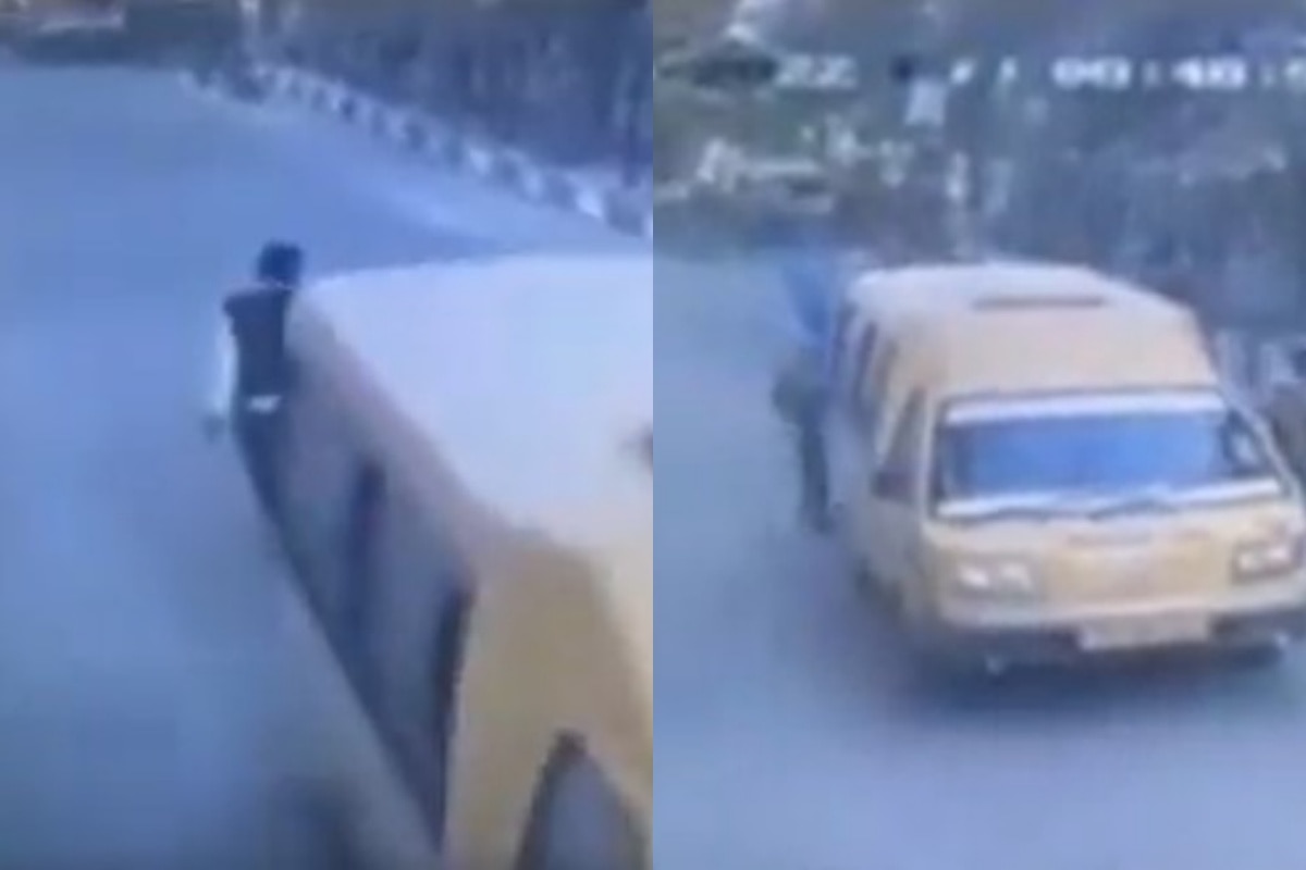 On Camera: School Bus Runs Over Pedestrian Walking On Street From ...