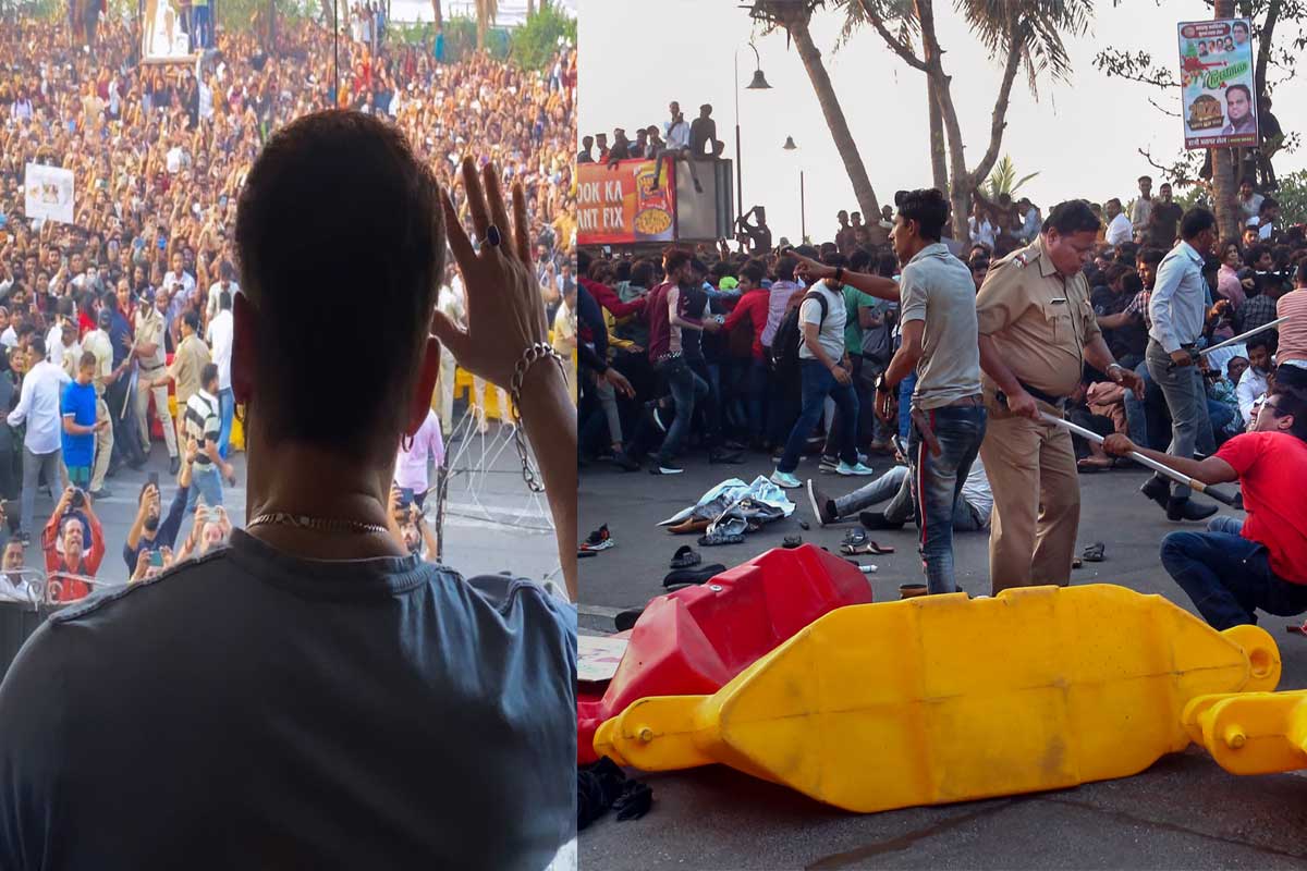 Police lathicharge on Salma
