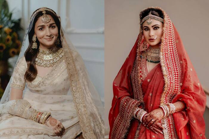 Alia Bhatt and Mouni Roy wedding look