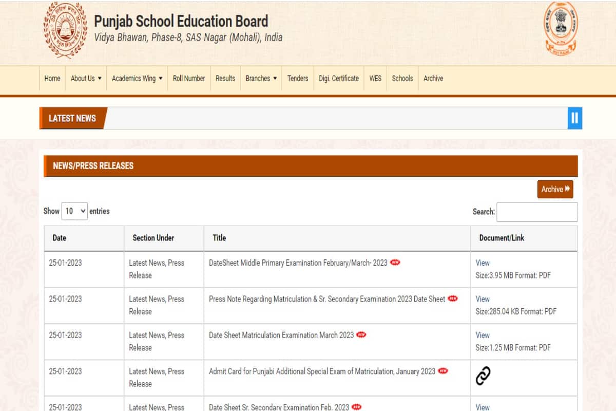 PSEB 12th Result 2023 pseb.ac.in Check To Download Punjab Board