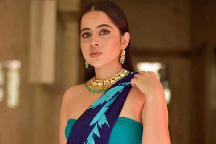 Urfi Javed's new bat look gave fans a 440 voltage shock she was uncomfortable in chamgadar dress