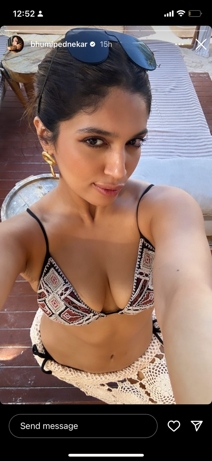 Bhumi Pednekar Flaunts Hourglass Figure in Hot Boho Corset Bikini, See Sexy Pics