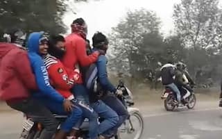 Viral Video: 3 बाइक पर सवार 14 युवक, स्टंट करते हुए वायरल हुआ वीडियो, पुलिस ने बाइक की सीज