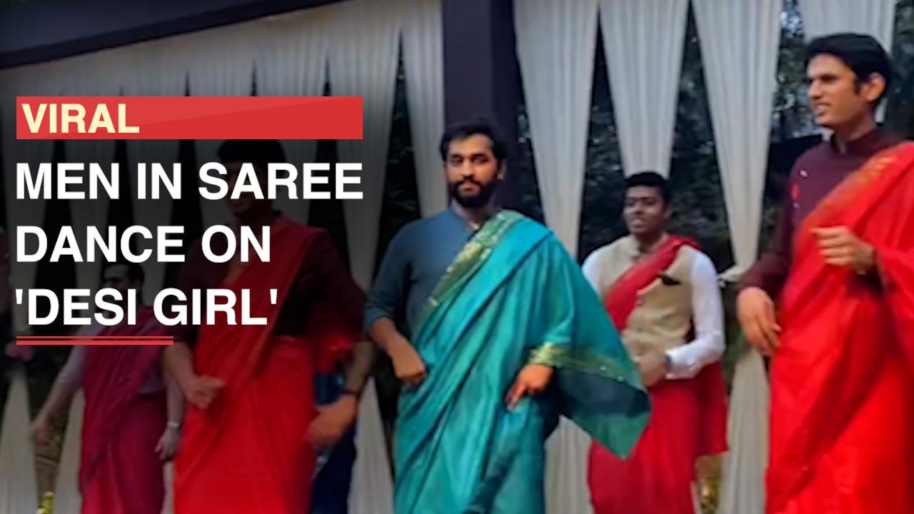 WATCH: Male Friends of Indian Groom Walk Down Chicago Street in Sarees -  News18