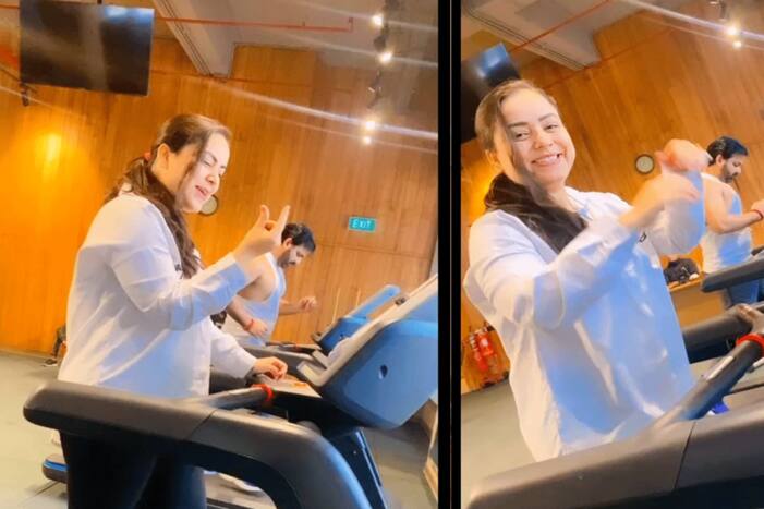 bhojpuri singer nisha pandey start dancing while running on treadmill