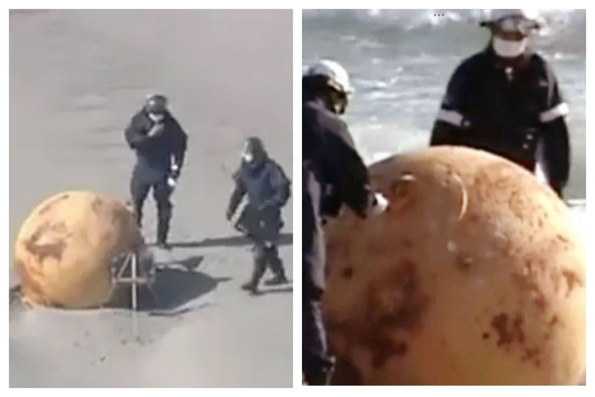 Mysterious Metal Sphere Found At Japan’s Enshuhama Beach In Hamamatsu