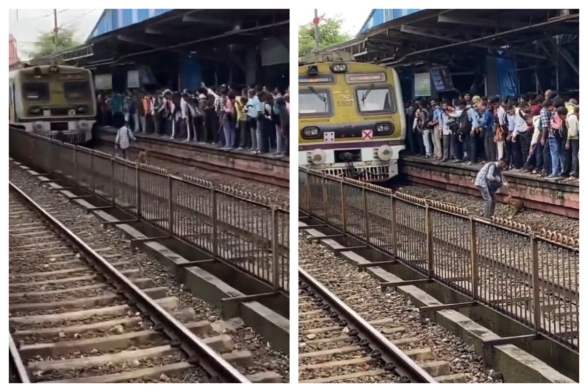 Aamchi Mumbai! Mumbaikars Too Busy To Rescue Man And Dog On Rail Tracks?  Viral Video Raises Questions