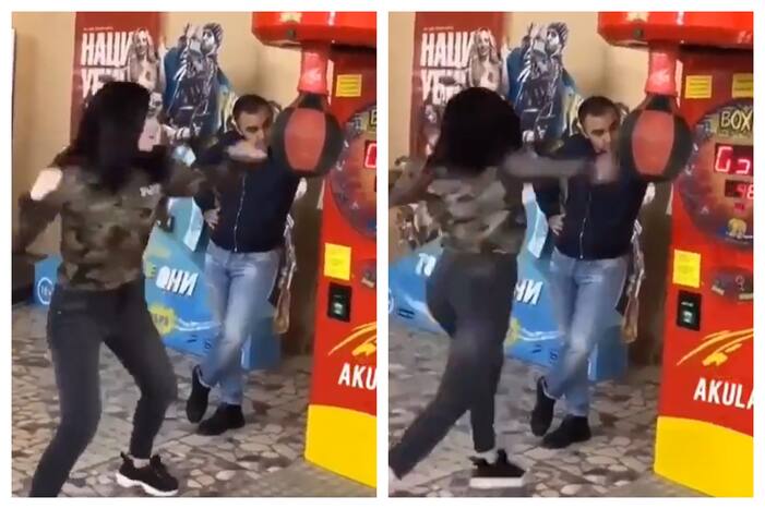 Girl, boy, Boyfriend, Punching Bag, Viral Video, Viral, Video, Amusement parks, Boxer, boxing, speed bag, Latest Trending Videos, Watch Latest Viral Videos, Trending Viral Videos, Top Trending Viral News, Photos and Videos on Viral Video, Viral Videos - News and Pictures, latest viral videos news, Free Viral Videos