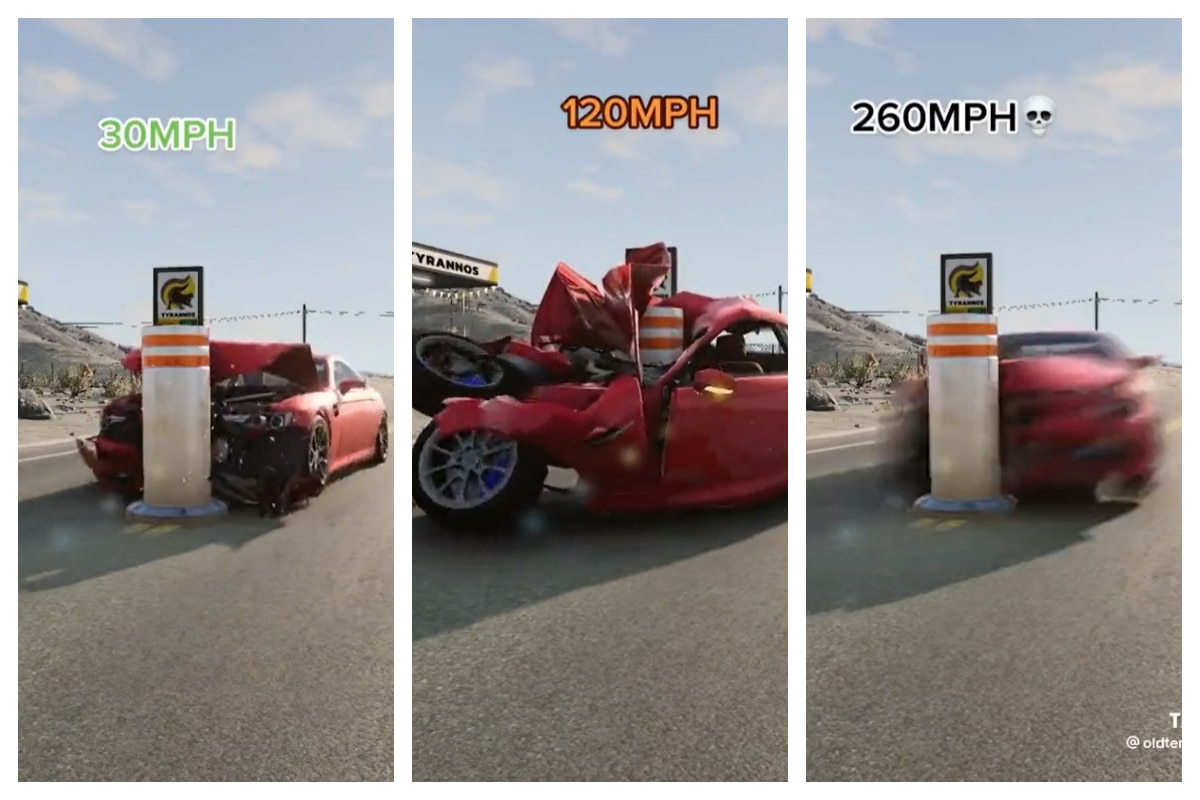 Viral videos shows what a car crash would look at various speeds