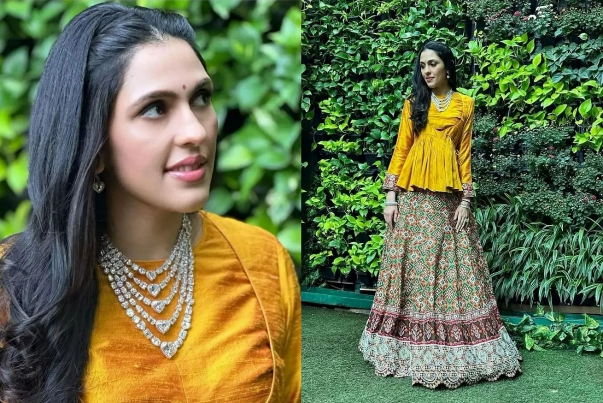 Radhika Merchant Carried Yellow Alligator Bag Worth Rs. 66 Lakhs, Re-Styled  Her Engagement Necklace