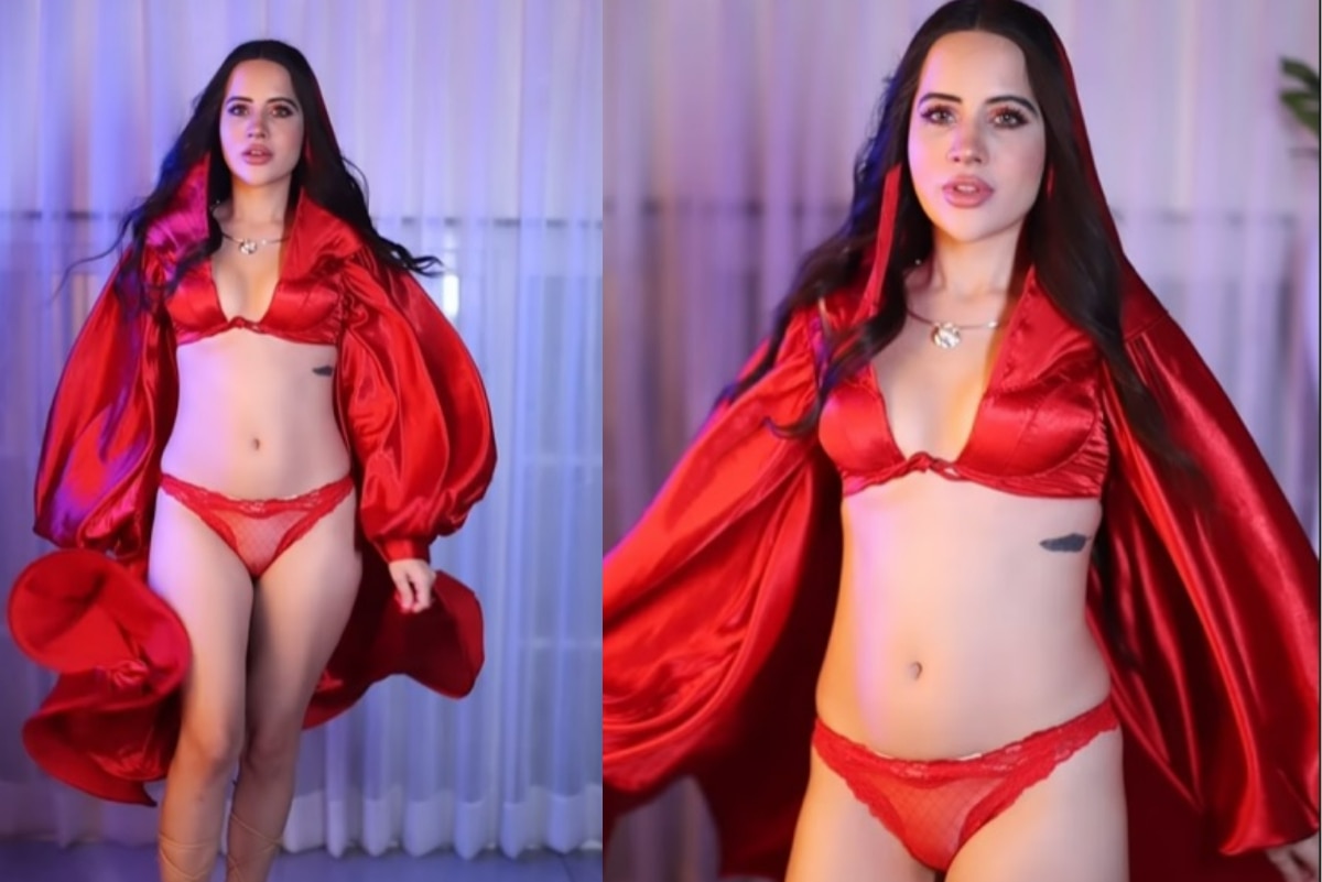 Urfi Javed Hot Valentine Day Look: Little Red Riding Hood But Make It Racy  - Watch Viral Video