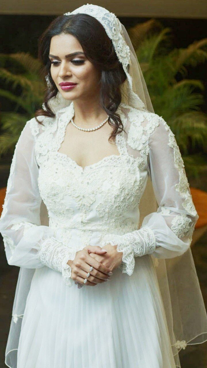 Designer White Bridal Lehenga Gown for Indian Bridal wear – Nameera by  Farooq