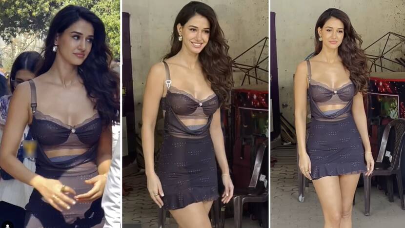 Disha Patani Flaunts Hot-Toned Midriffs in Front-Open Sexy Bodycon Mini Dress - Watch Viral Video