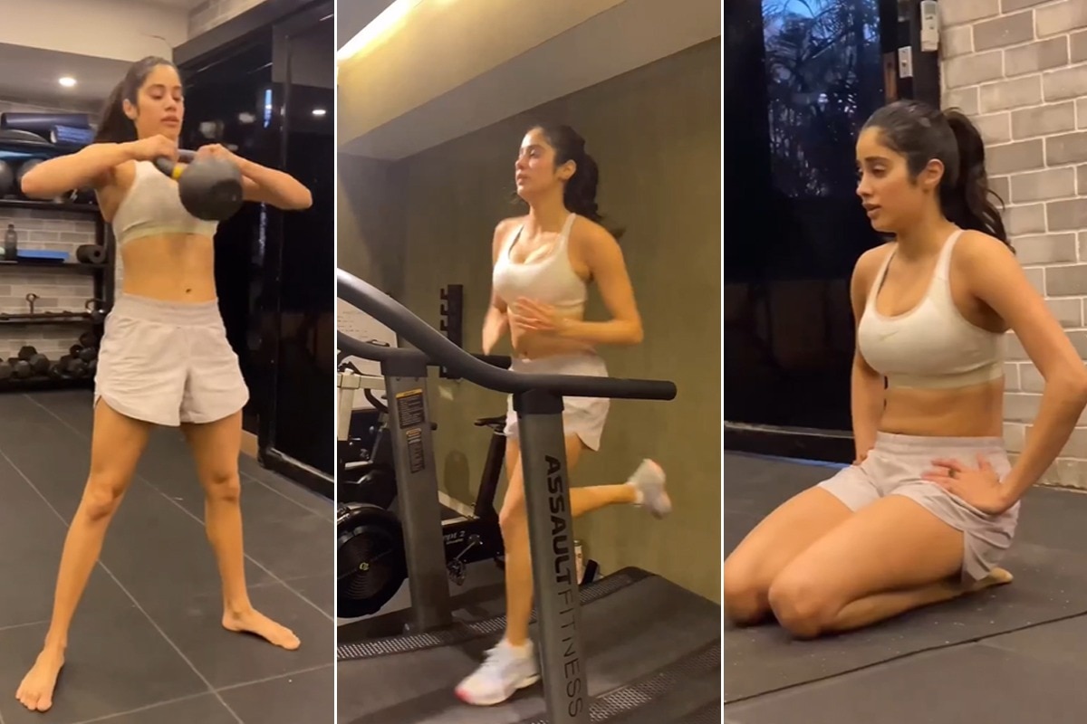 Janhvi Kapoor Performs Killer Workout in Sexy Sportswear As She Flaunts Her Hot-Toned Legs - Watch