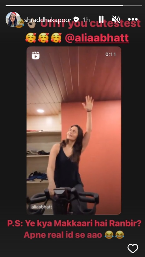 Alia Bhatt Posts a Goofy Video on Treadmill as She Grooves to Tere Pyaar  Mein Shraddha Kapoor Reacts Kya Makkaari Hai Watch