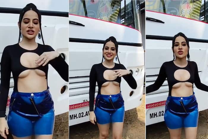 Urfi Javed Sets The Internet Ablaze in Hot Cleavage Baring Bodysuit And Sexy Shorts, Says 'Us Din Bohot Dhak Liya Tha' - Watch